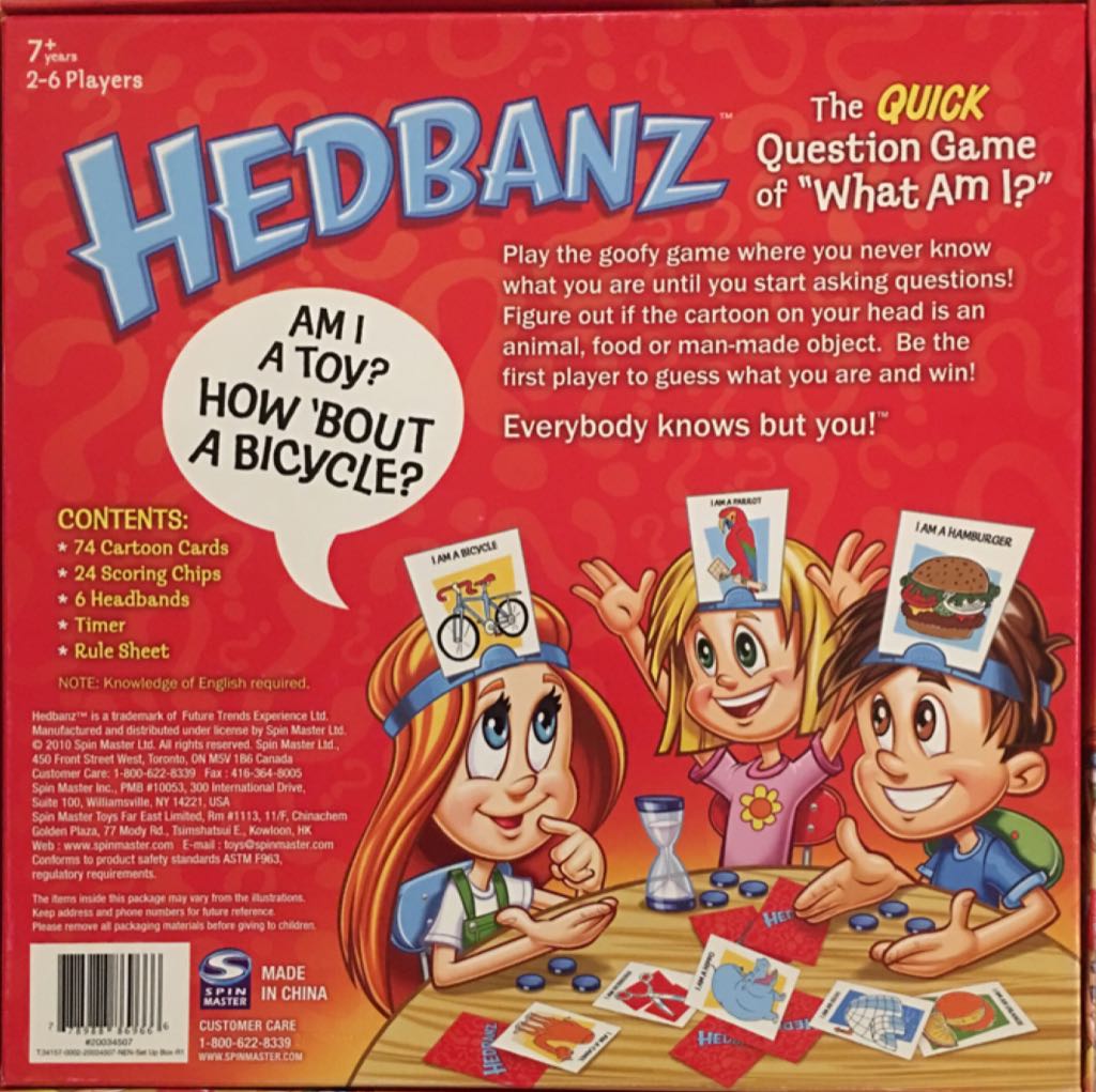 Hedbanz for Kids  (2-6) board game collectible [Barcode 778988869666] - Main Image 2