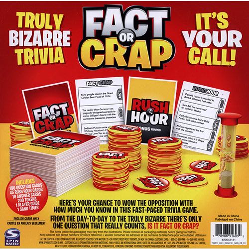 Fact or Crap  (3-8) board game collectible [Barcode 778988916032] - Main Image 2