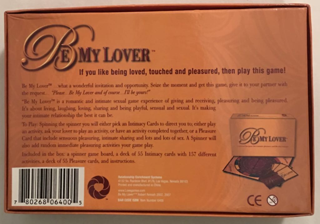 Be My Lover  (2) board game collectible [Barcode 780268064005] - Main Image 2