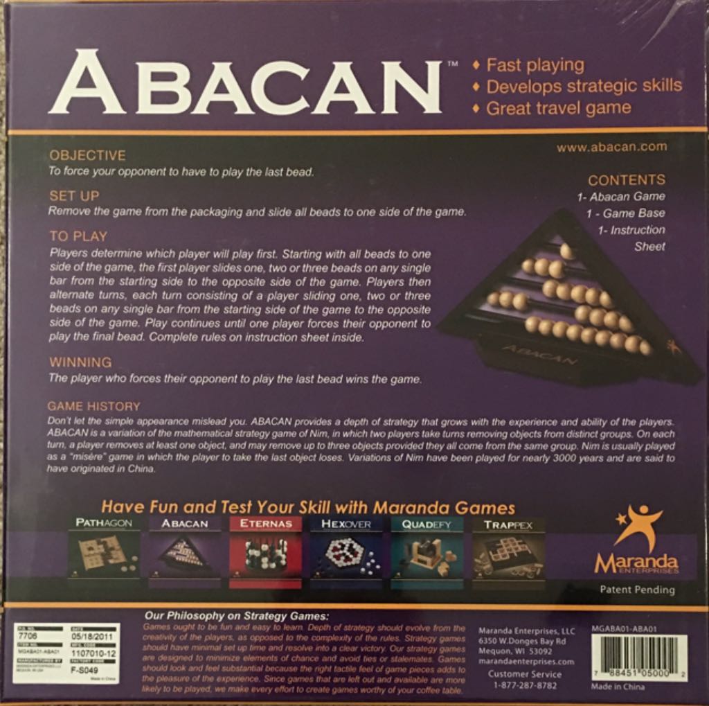 Abacan  (2) board game collectible [Barcode 788451050002] - Main Image 2
