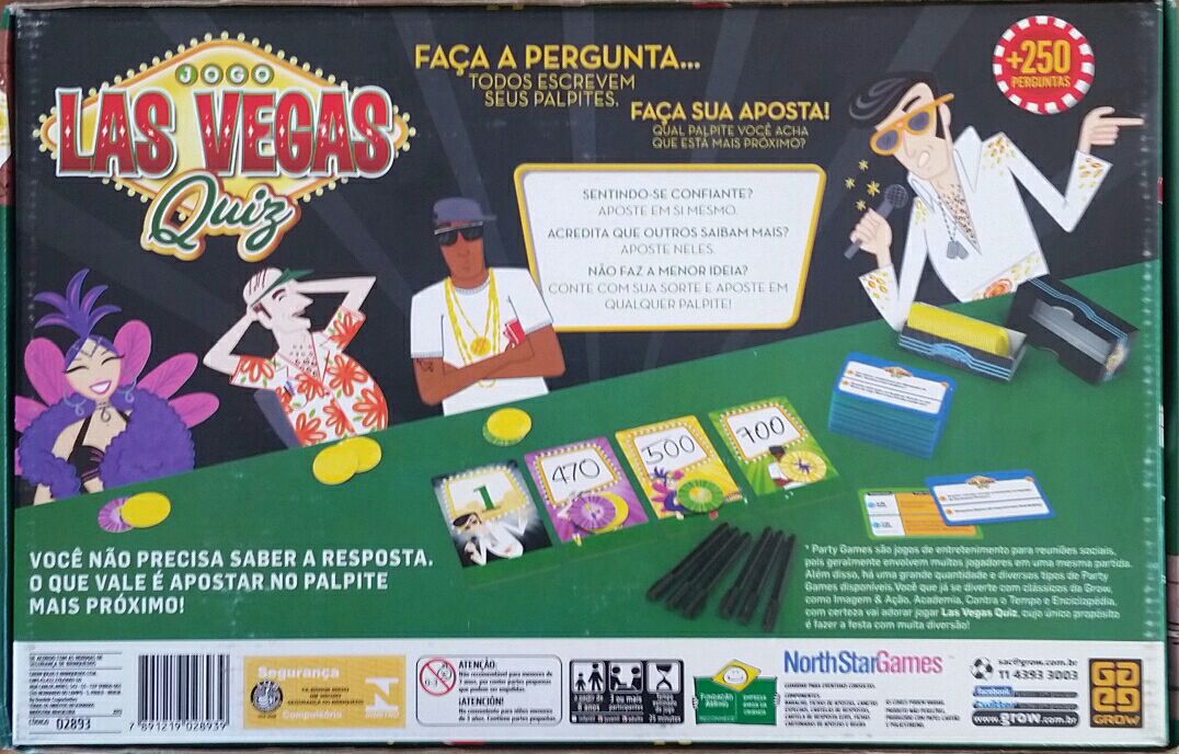 Las Vegas Quiz  (3+) board game collectible [Barcode 7891219028939] - Main Image 2