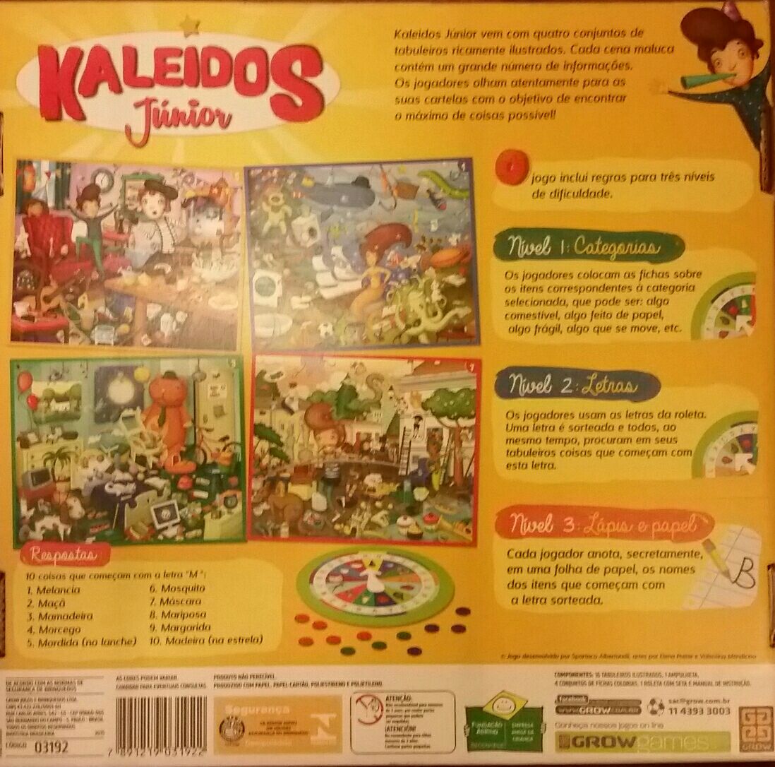 Kaleidos Júnior  (2-12) board game collectible [Barcode 7891219031922] - Main Image 2