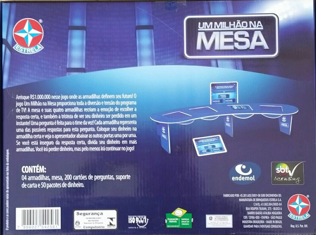 Um Milhão na Mesa  (2+) board game collectible [Barcode 7896027542561] - Main Image 2