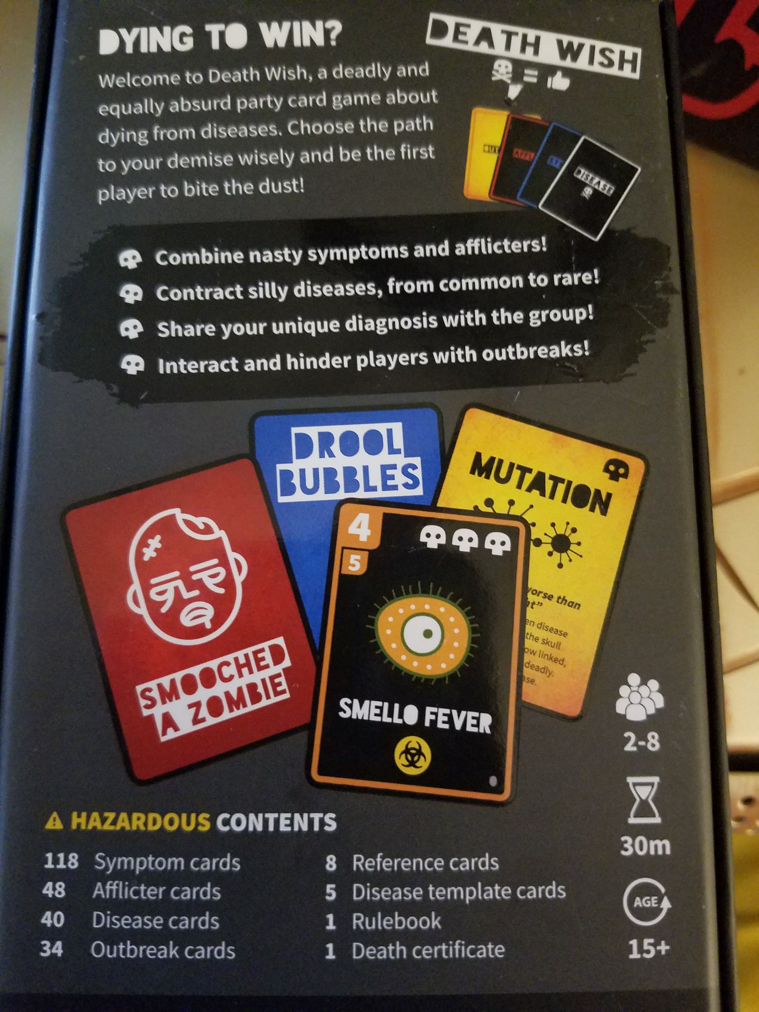 Death Wish  (2-8) board game collectible [Barcode 793052122430] - Main Image 2