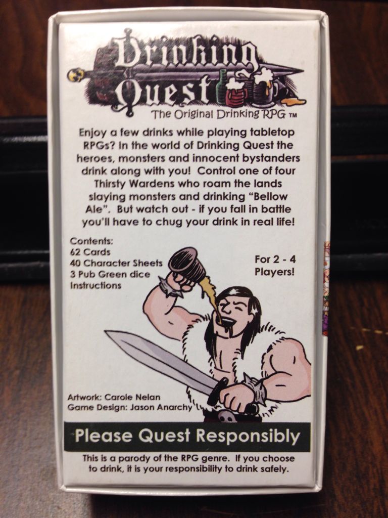 Drinking Quest  board game collectible [Barcode 793573095534] - Main Image 2