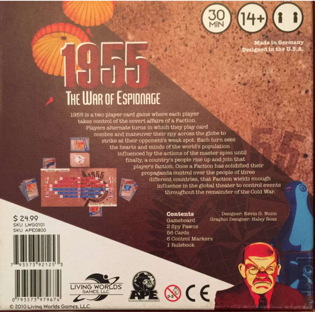 1955: The War Of Espionage  (2) board game collectible [Barcode 793573979674] - Main Image 2