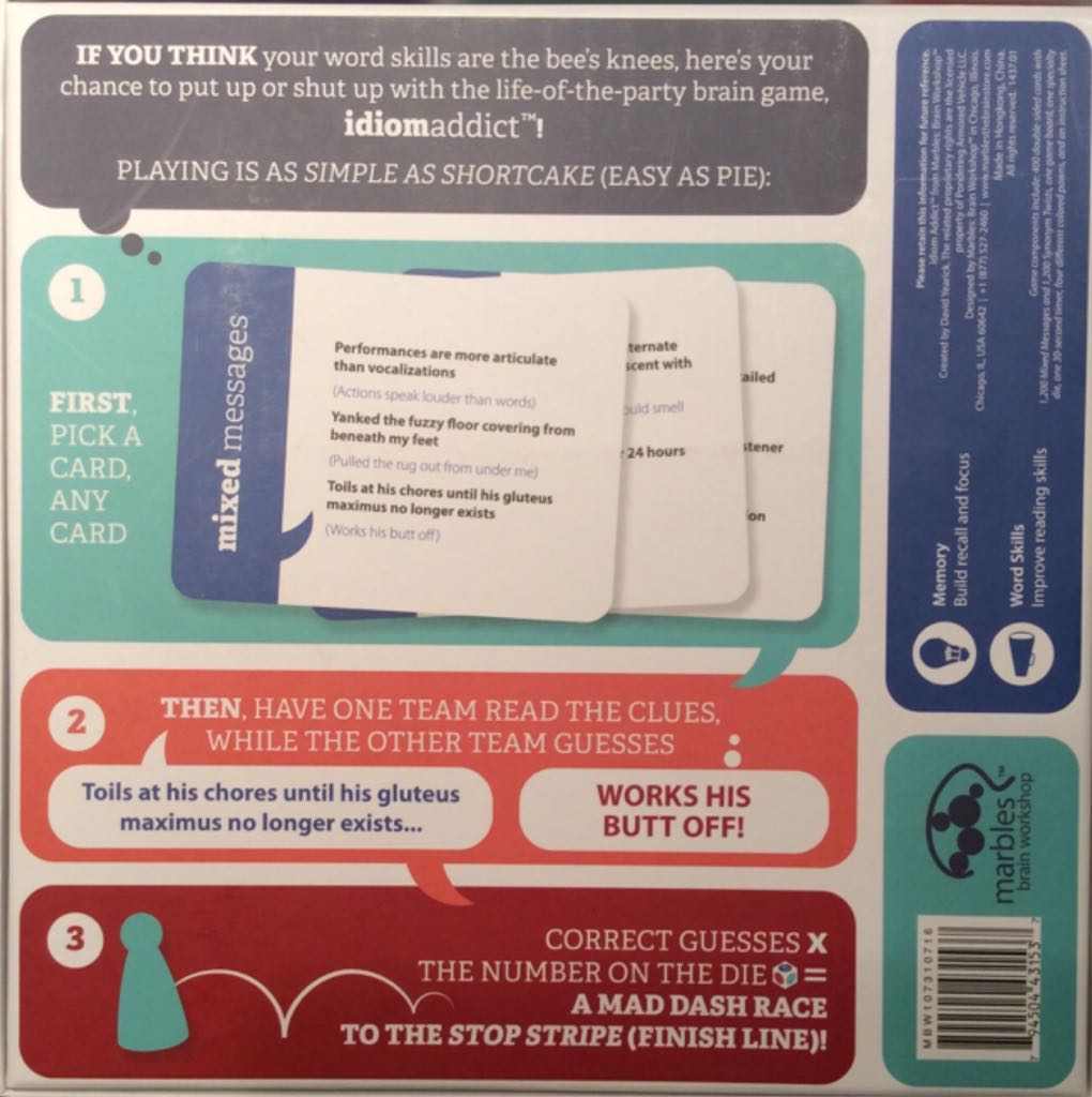 Idiomaddict  (4+) board game collectible [Barcode 794504431537] - Main Image 2