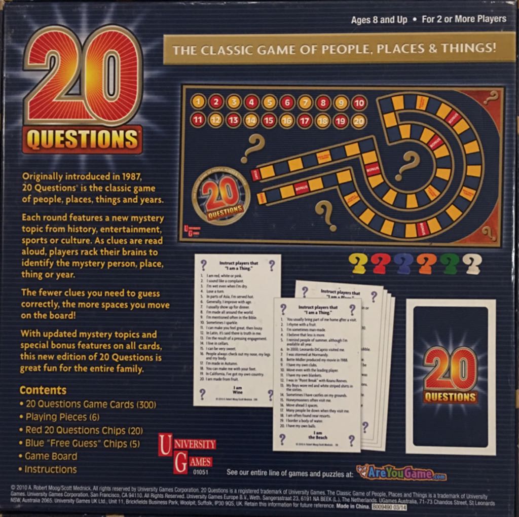 20 Questions  (2+) board game collectible [Barcode 794764010510] - Main Image 2