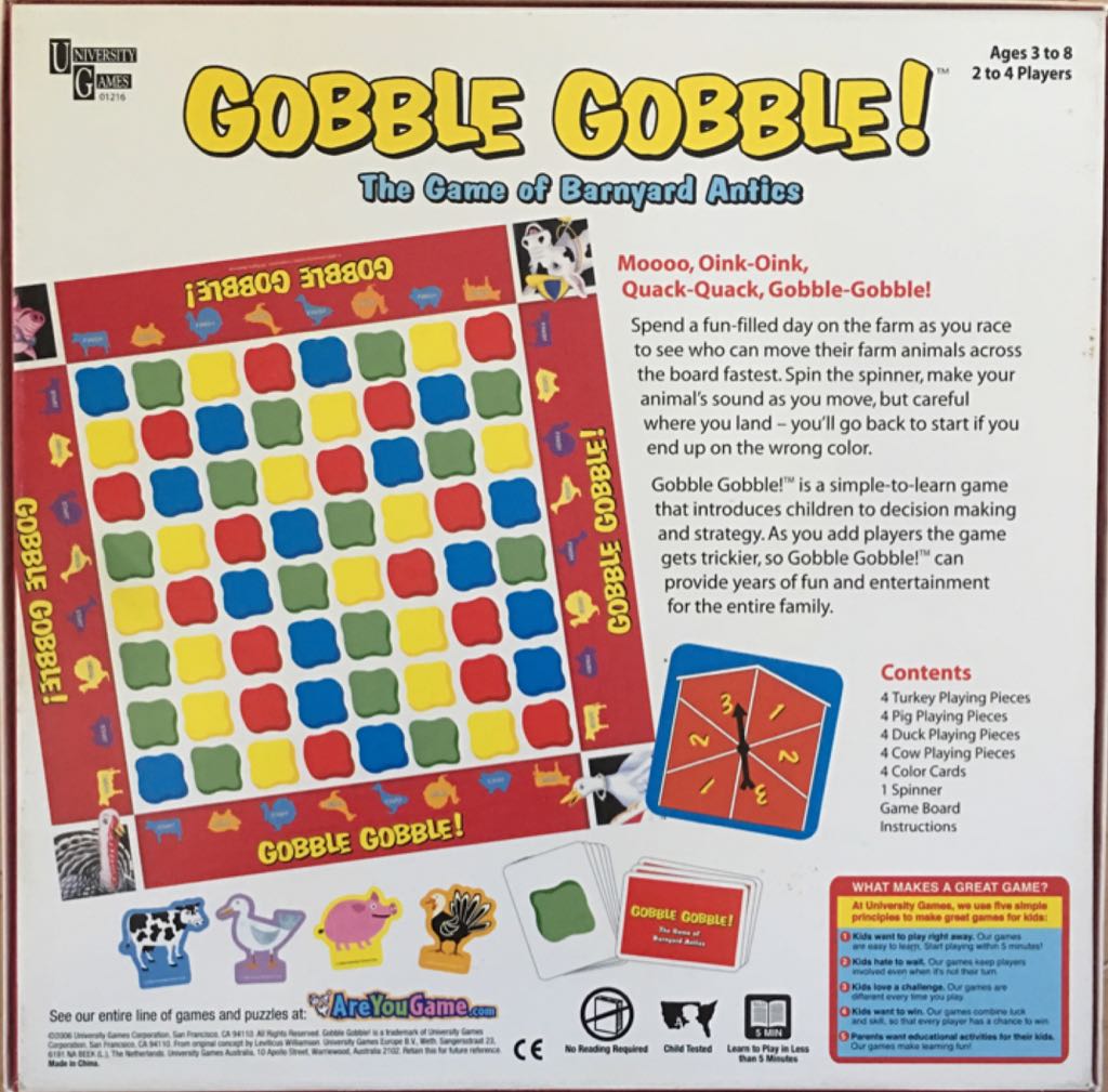 Gobble Gobble!  (2-4) board game collectible [Barcode 794764012163] - Main Image 2