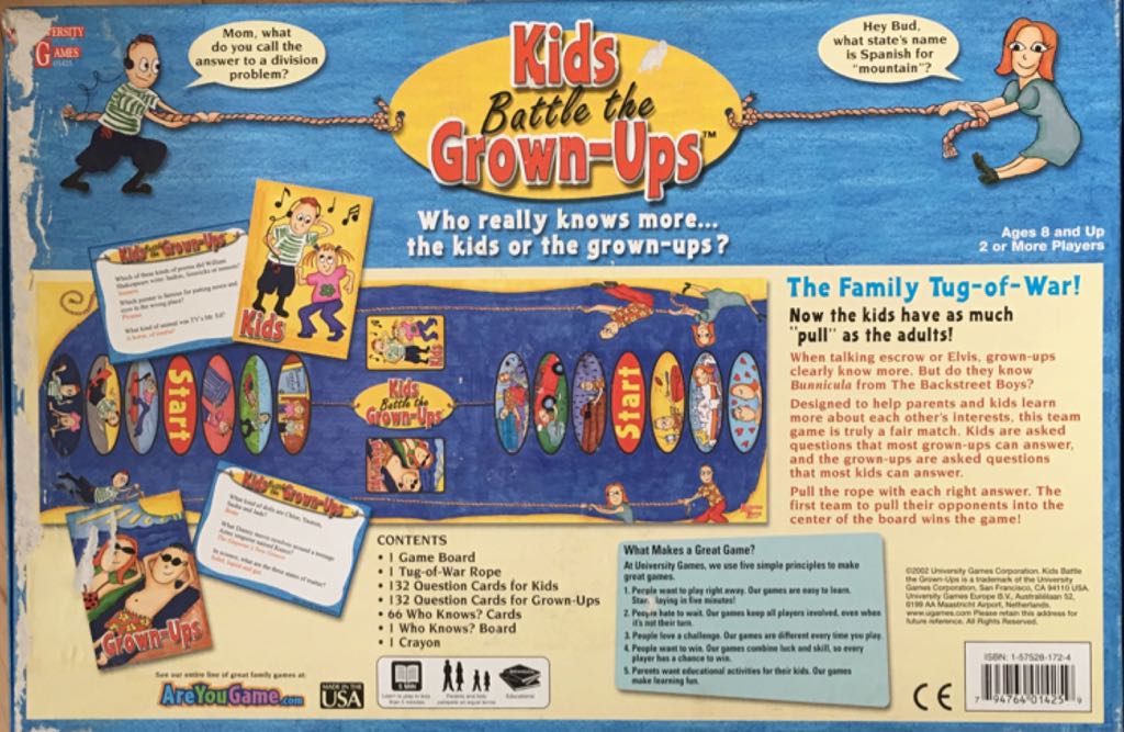 Kids Battle the Grown-ups  (2+) board game collectible [Barcode 794764014259] - Main Image 2