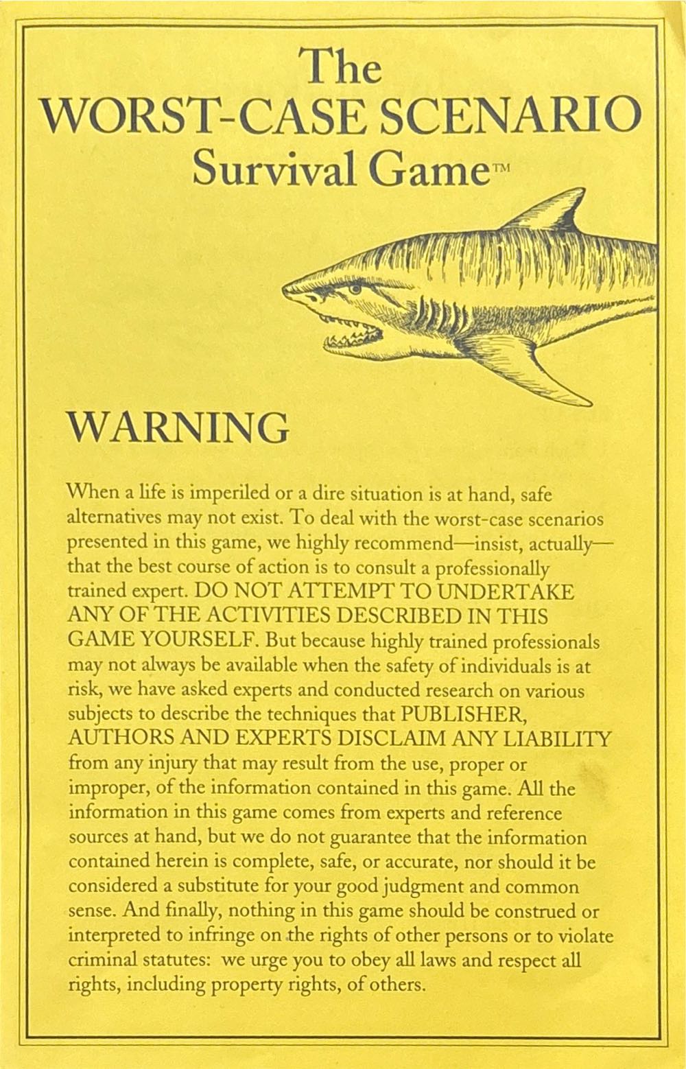 Worse Case Scenario Survival Game  (2 +) board game collectible [Barcode 794764018806] - Main Image 4