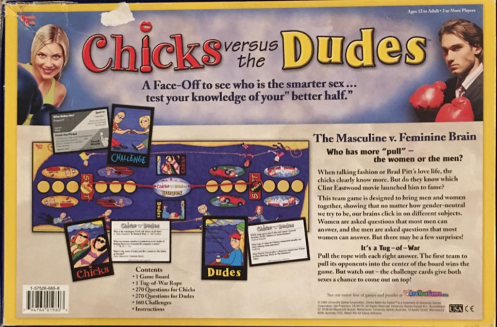 Chicks Battle The Dudes  (2+) board game collectible [Barcode 794764019803] - Main Image 2