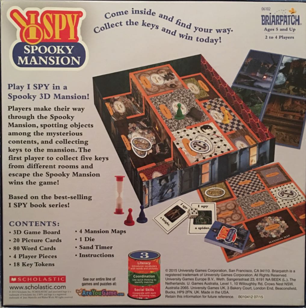 I Spy Spooky Mansion  (2-4) board game collectible [Barcode 794764061024] - Main Image 2