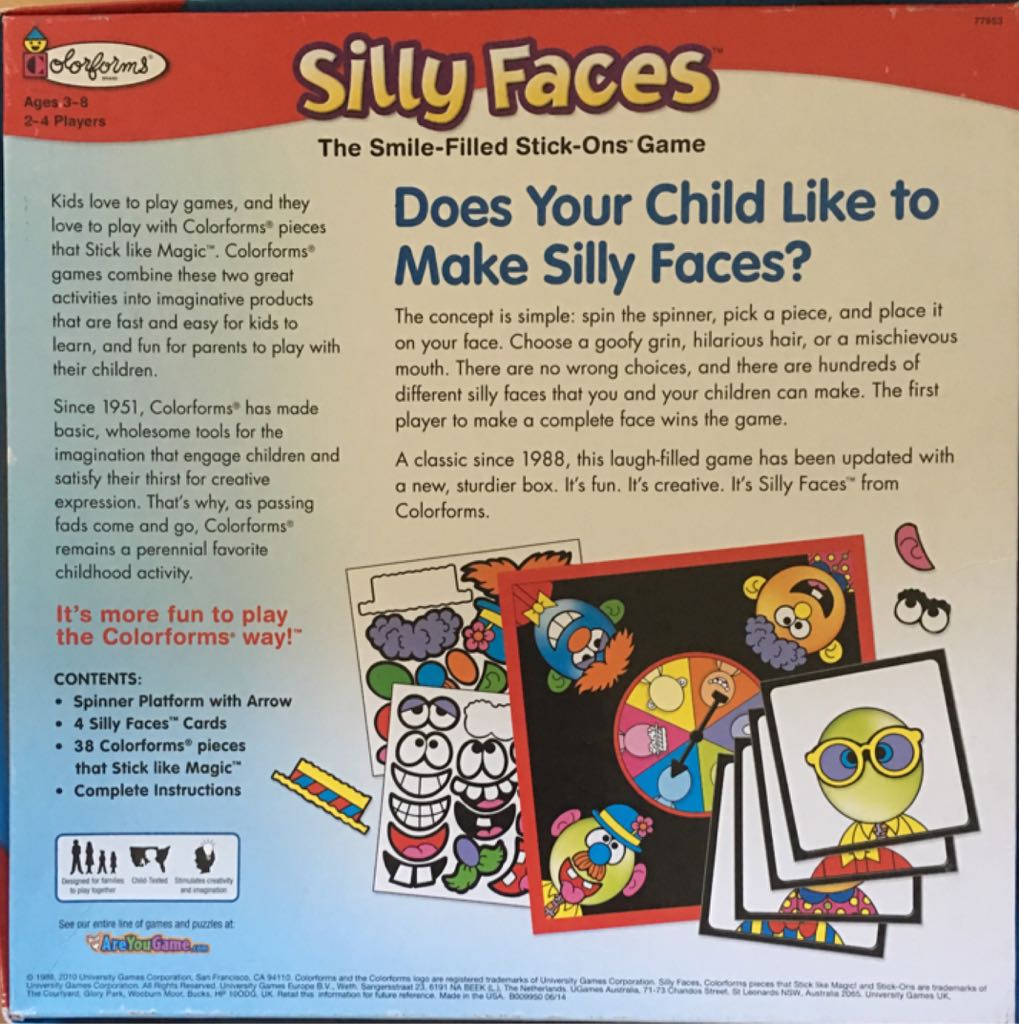 Silly Faces  (2-4) board game collectible [Barcode 794764779530] - Main Image 2