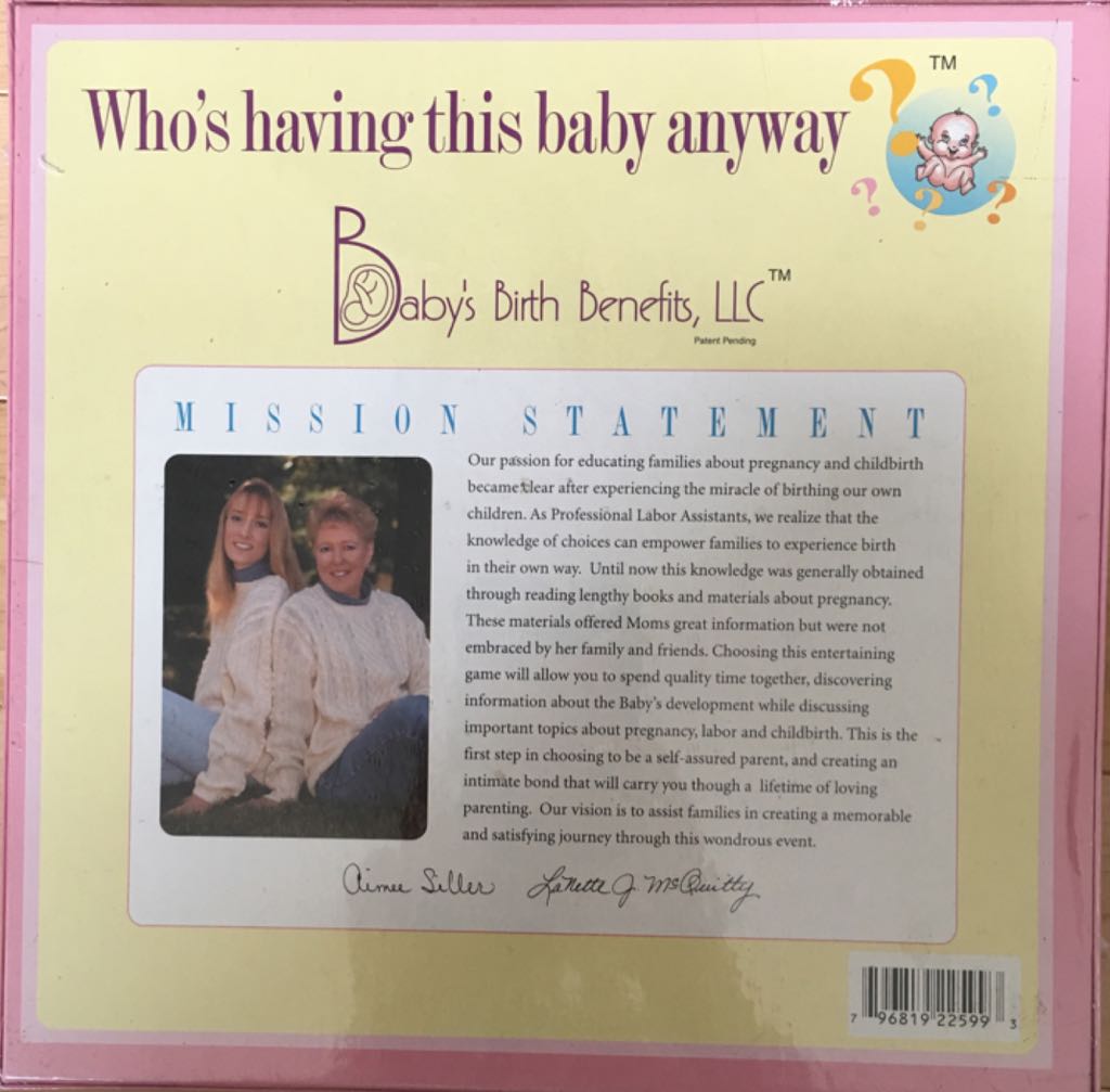 Who’s Having This Baby Anyway?  (2-4) board game collectible [Barcode 796819225993] - Main Image 2