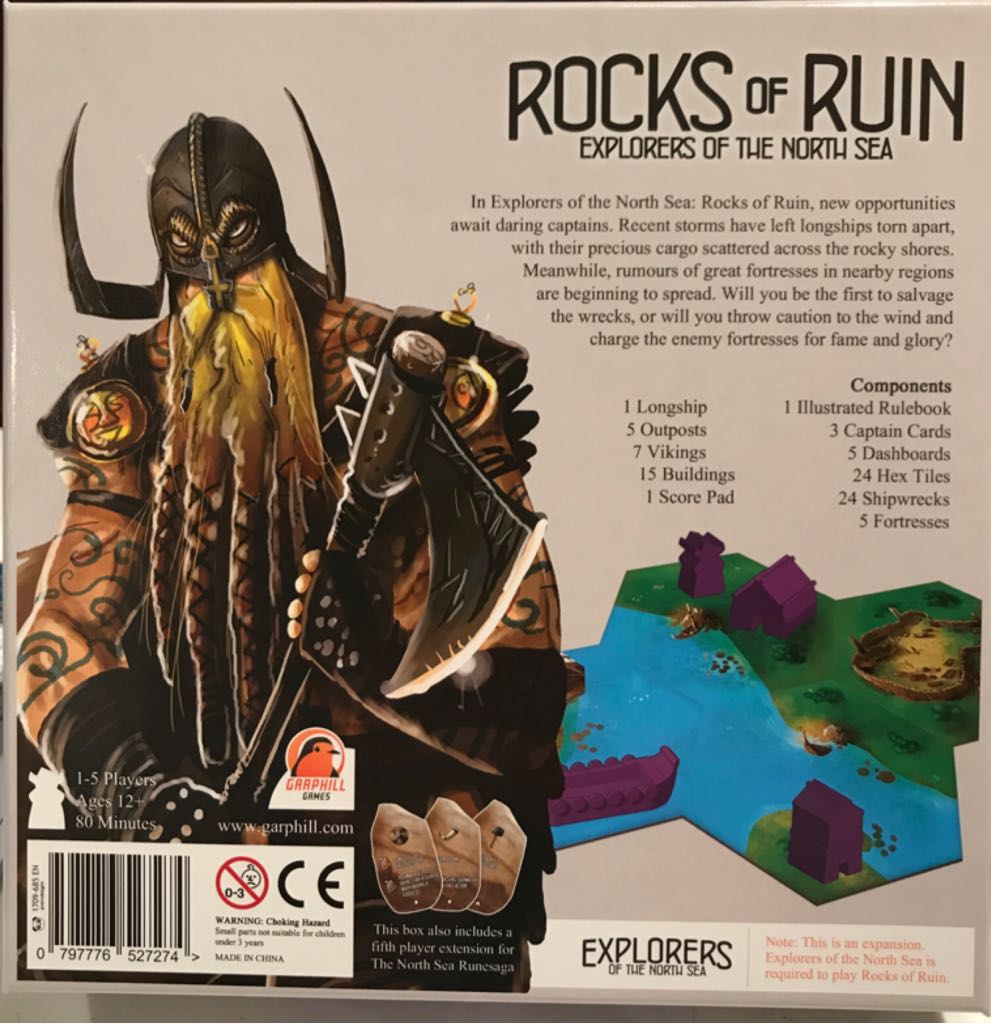 Explorers of the North Sea: Rocks of Ruin  (1 to 5) board game collectible [Barcode 797776527274] - Main Image 2