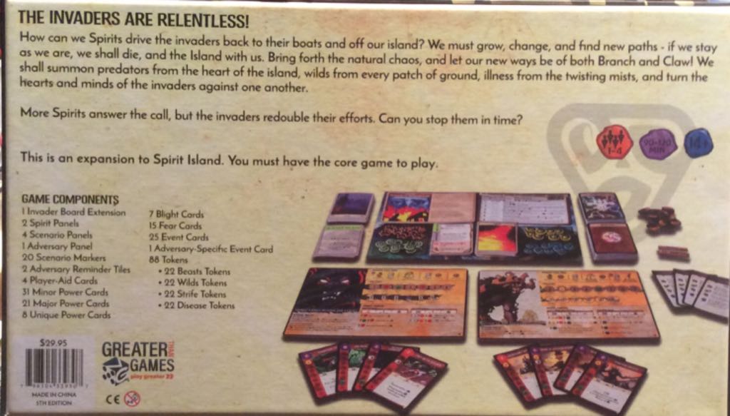 Spirit Island: Branch and Claw  (1-4) board game collectible [Barcode 798304339307] - Main Image 2