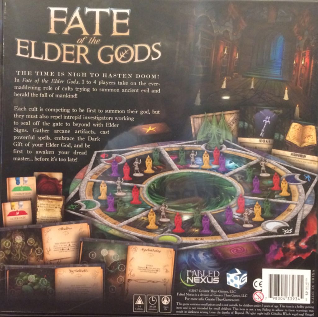 Fate of the Elder Gods  (1-4) board game collectible [Barcode 798304339345] - Main Image 2