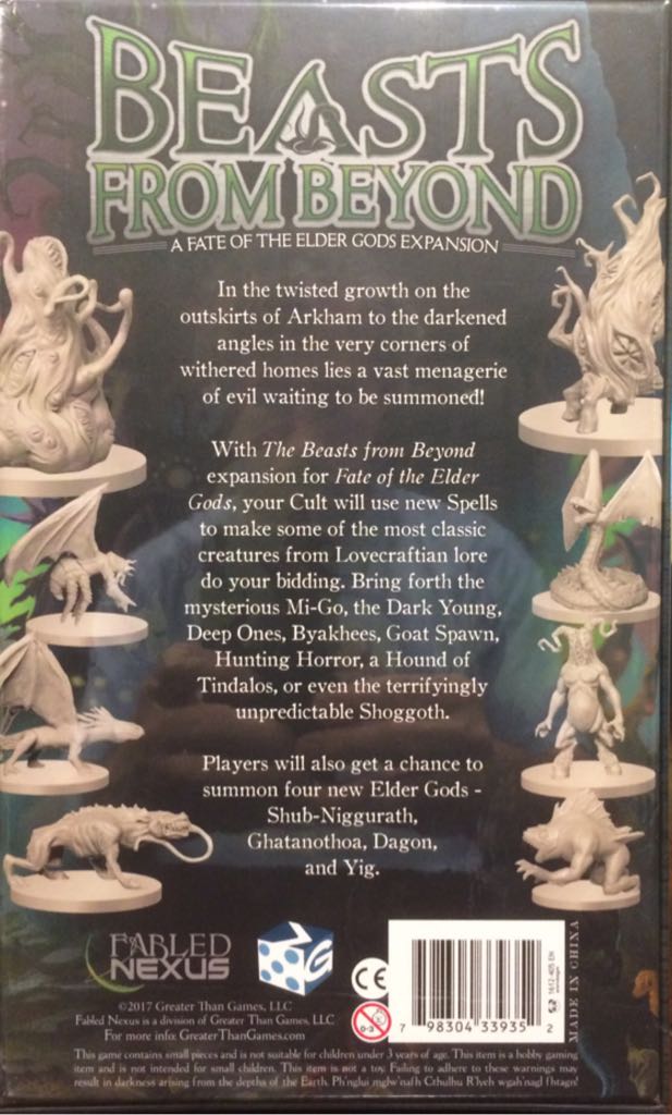 Fate Of The Elder Gods: Beasts From Beyond  (1-4) board game collectible [Barcode 798304339352] - Main Image 2