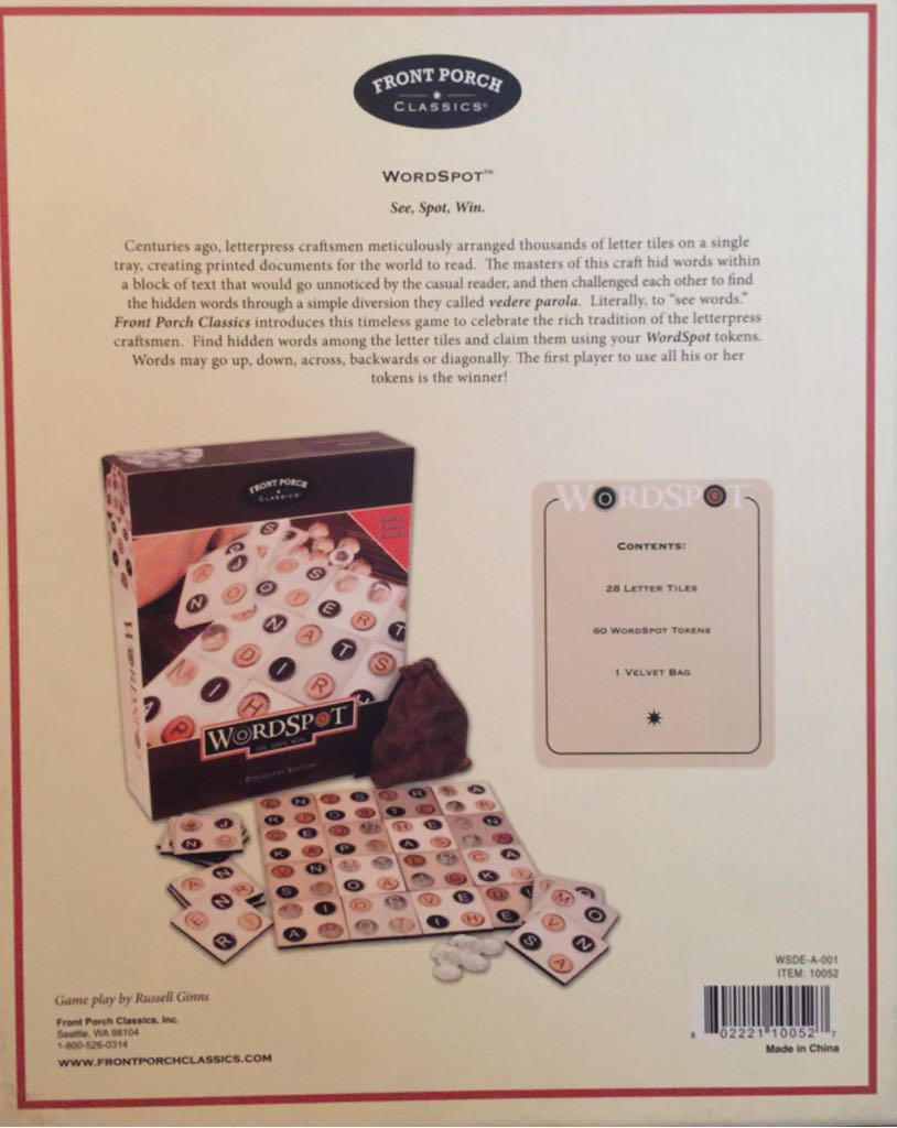 WordSpot (Discovery Edition)  (2) board game collectible [Barcode 802221100527] - Main Image 2