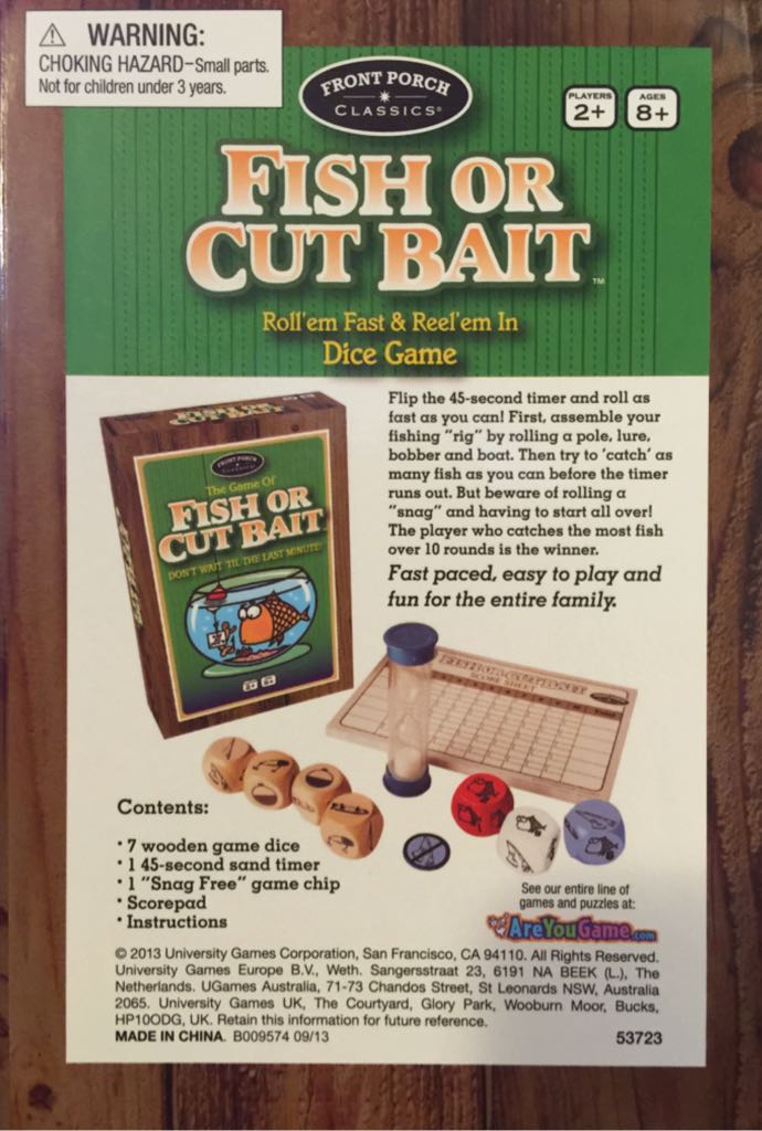 Fish Or Cut Bait  (2-99) board game collectible [Barcode 802221537231] - Main Image 2