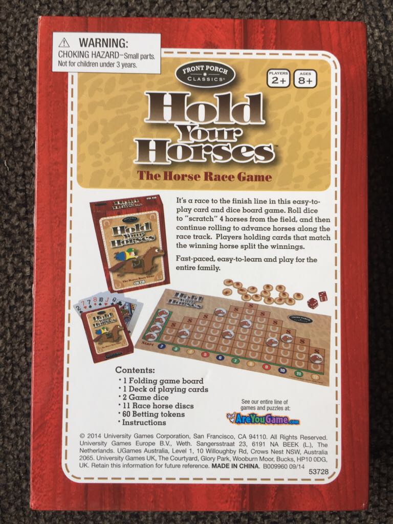 Hold Your Horses  (2-4) board game collectible [Barcode 802221537286] - Main Image 2