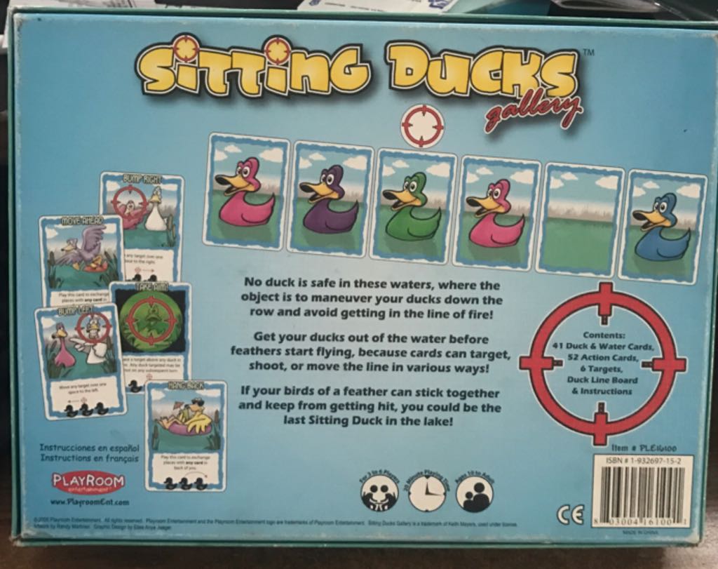 Sitting Ducks Gallery  (3-6) board game collectible [Barcode 803004161001] - Main Image 2