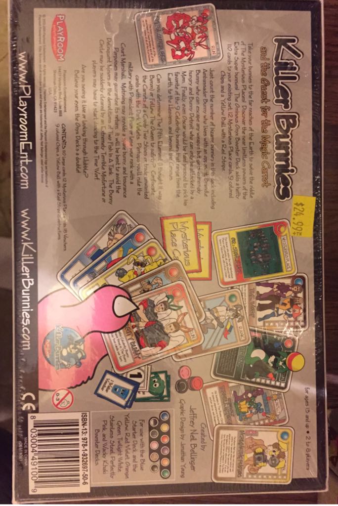 Killer Bunnies Ominous Onyx Booster Deck  (2-8) board game collectible [Barcode 803004491009] - Main Image 2