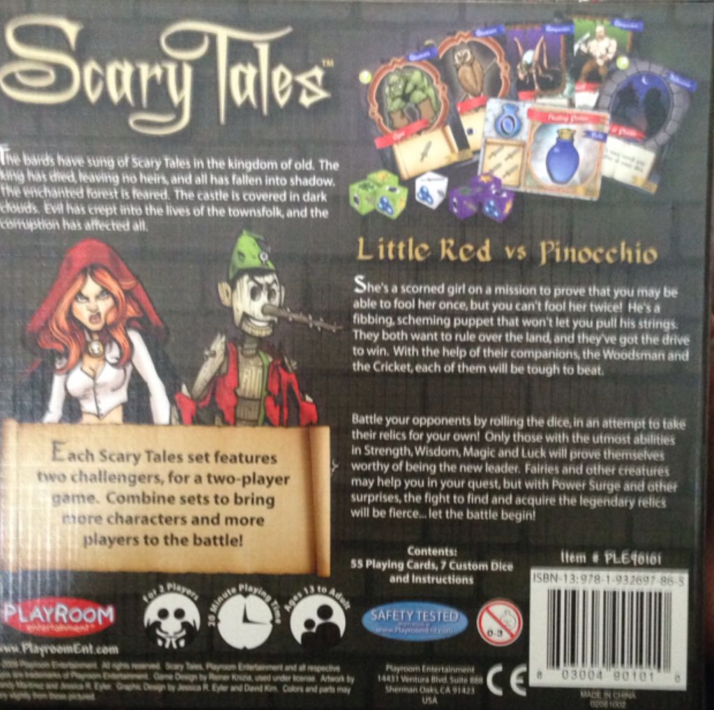 Scary Tales Little Red Vs Pinocchio  (2) board game collectible [Barcode 803004901010] - Main Image 2