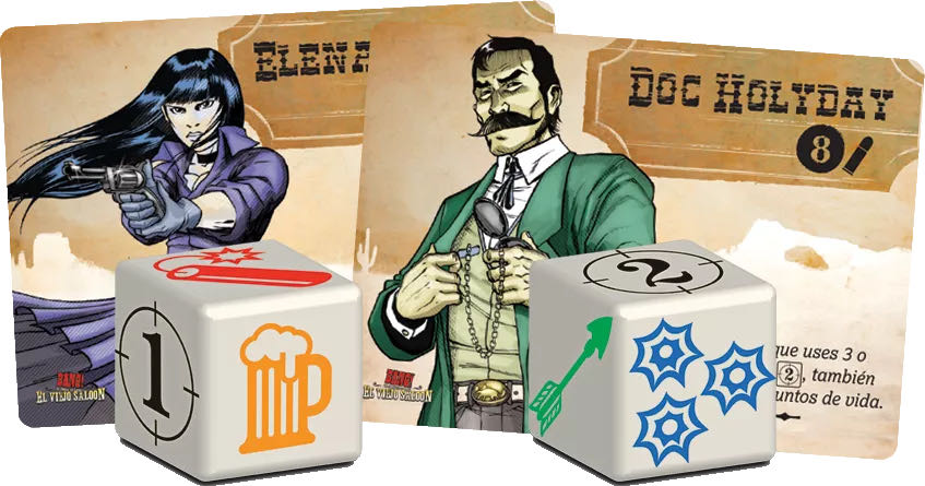 BANG! The Dice Game : Old Saloon Expansion  (3-8) board game collectible [Barcode 8032611691126] - Main Image 4