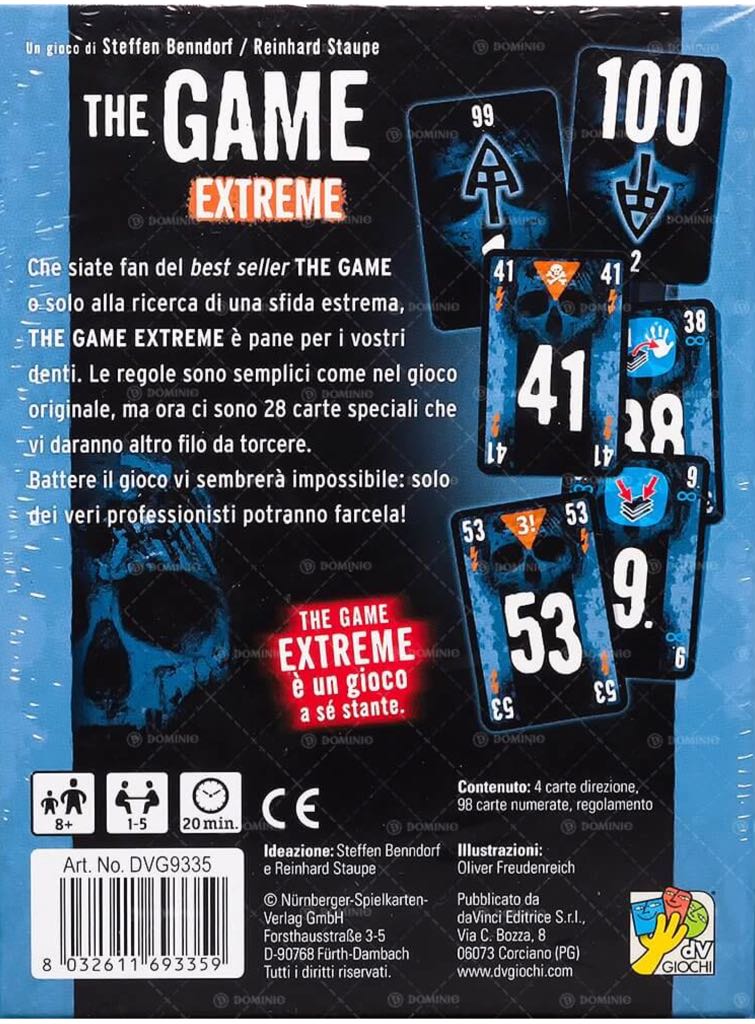 The Game - Extreme Gioco da Tavolo ITALIANO DVGIOCHI  (1-5) board game collectible [Barcode 8032611693359] - Main Image 2