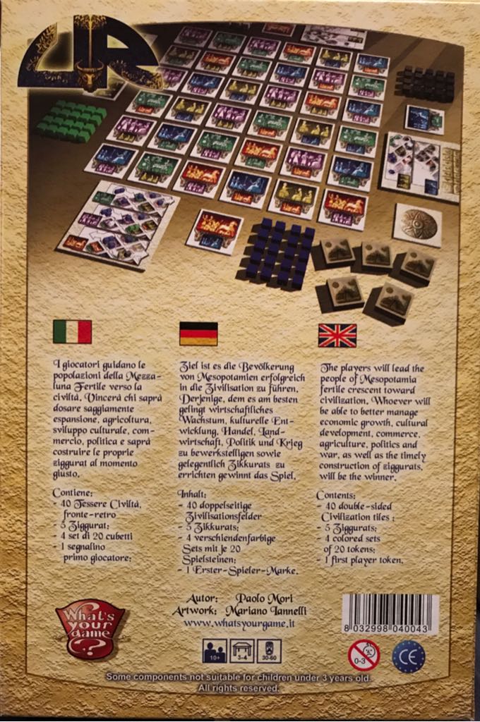 UR  (3 to 4) board game collectible [Barcode 8032998040043] - Main Image 2