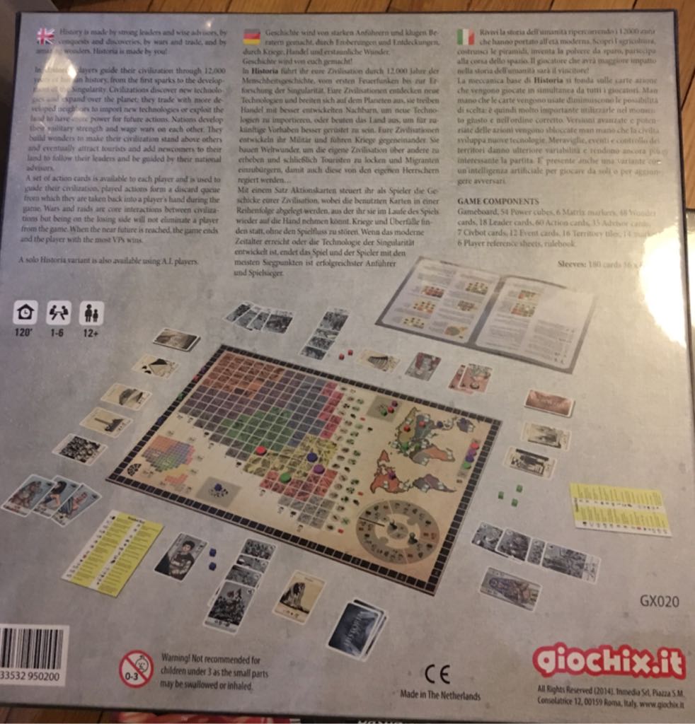 Historia Board Game  (6) board game collectible [Barcode 8033532950200] - Main Image 2