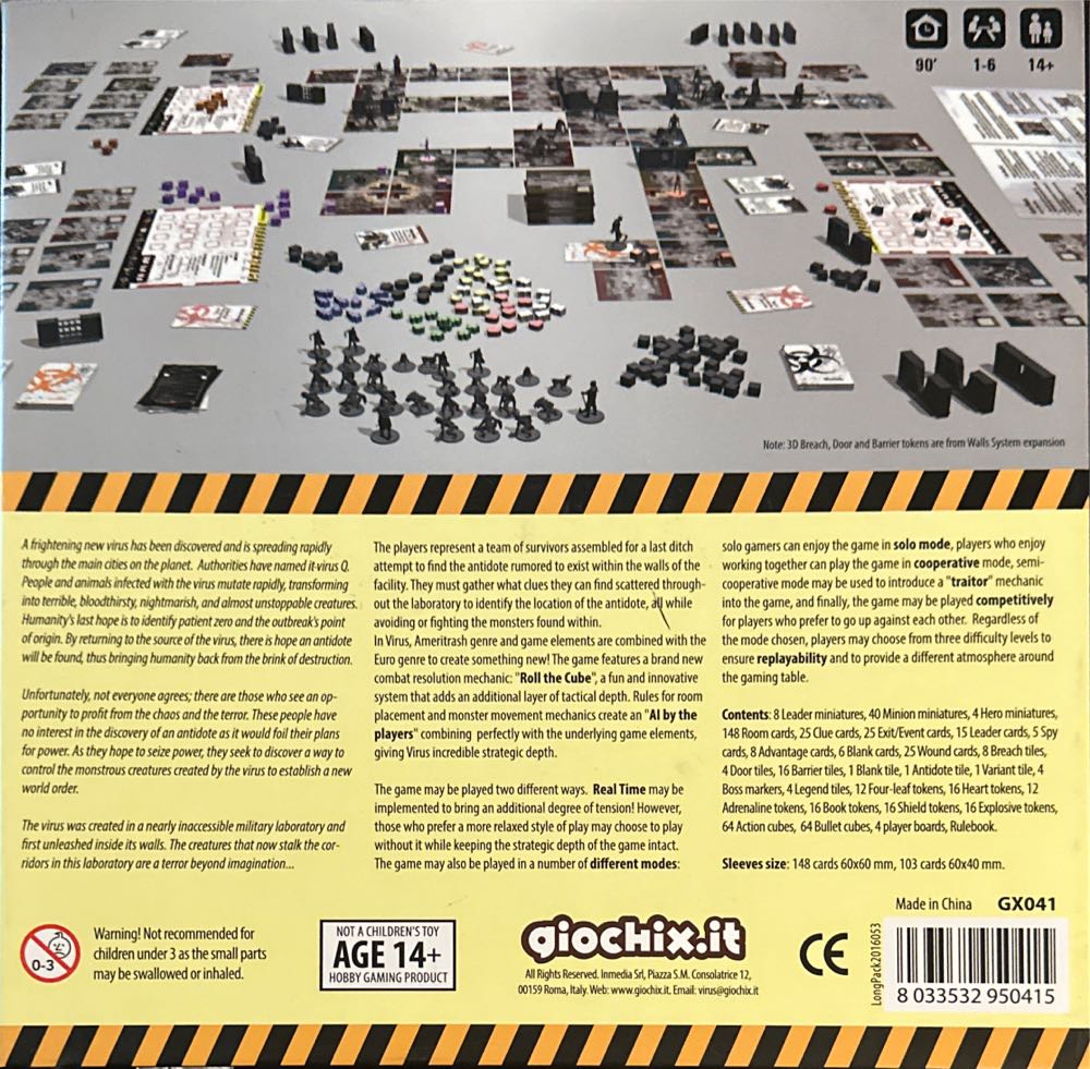 Virus  (1-6) board game collectible [Barcode 8033532950415] - Main Image 2