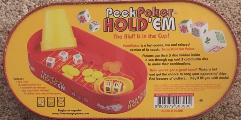 Peek Poker Hold’Em  (2-4) board game collectible [Barcode 803979003900] - Main Image 2