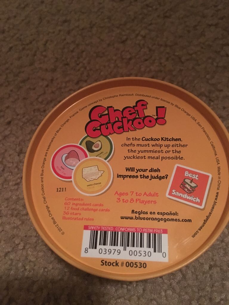 Chef Cuckoo  board game collectible [Barcode 803979005300] - Main Image 2