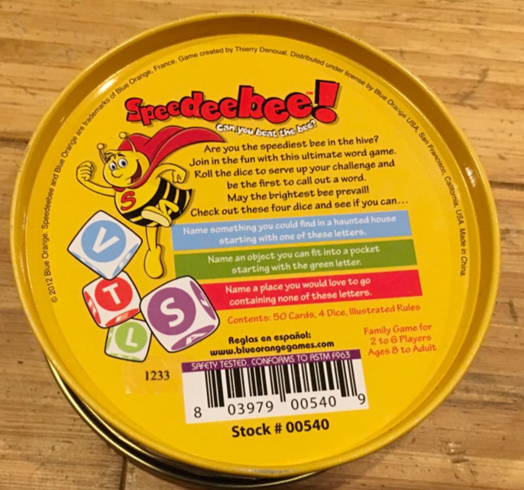 Speedeebee  board game collectible [Barcode 803979005409] - Main Image 2