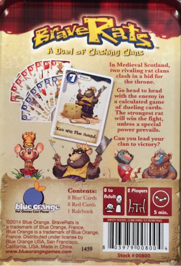 Brave Rats  (2) board game collectible [Barcode 803979008004] - Main Image 2