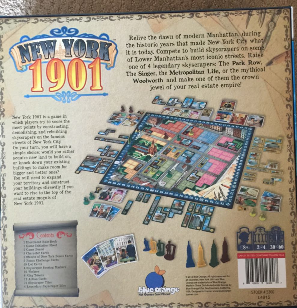 New York 1901  (2-4) board game collectible [Barcode 803979023007] - Main Image 2