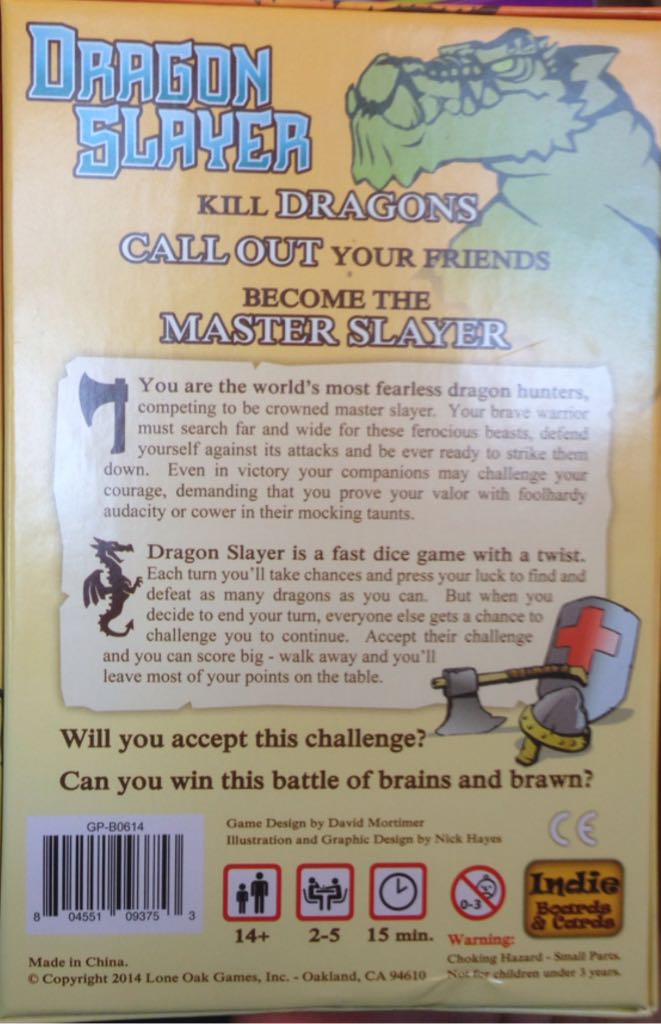 Dragon Slayer  (2-5) board game collectible [Barcode 804551093753] - Main Image 2