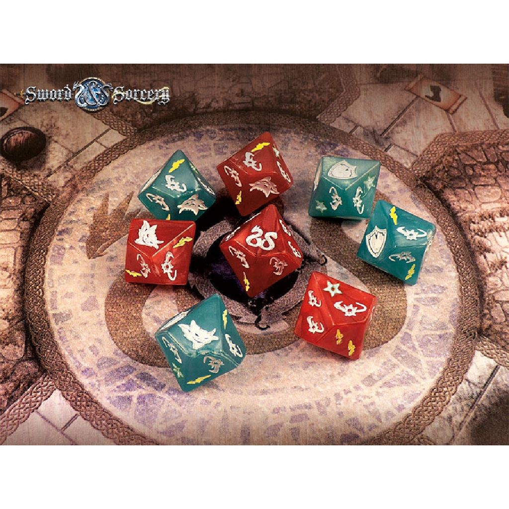 Sword & Sorcery: Custom Dice Pack x2  (1-5) board game collectible [Barcode 8054181513028] - Main Image 2