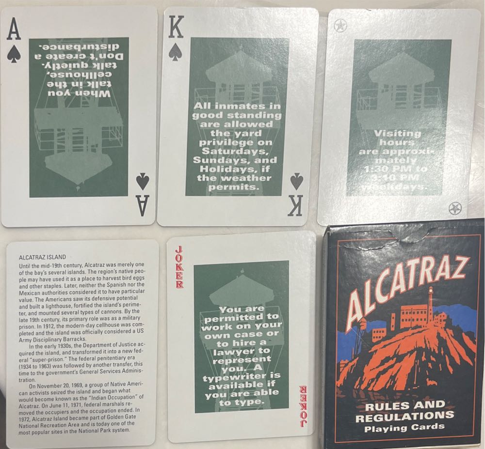 Alcatraz Rules And Regulations Playing Cards   board game collectible [Barcode 808980000900] - Main Image 4