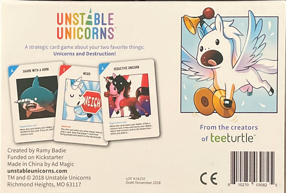 Unstable Unicorns  (2-8) board game collectible [Barcode 810270030009] - Main Image 2