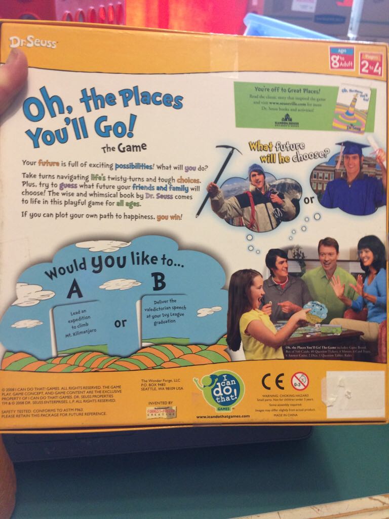 Oh The Places You’ll Go!  (2-4) board game collectible [Barcode 810558010082] - Main Image 2