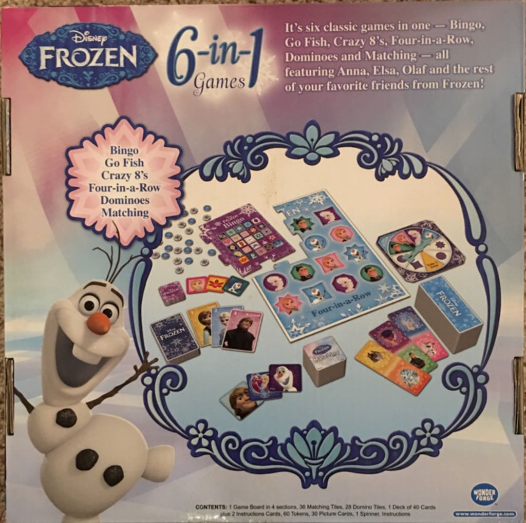 Disney Frozen : 6-in-1 Games  (1+) board game collectible [Barcode 810558013069] - Main Image 2