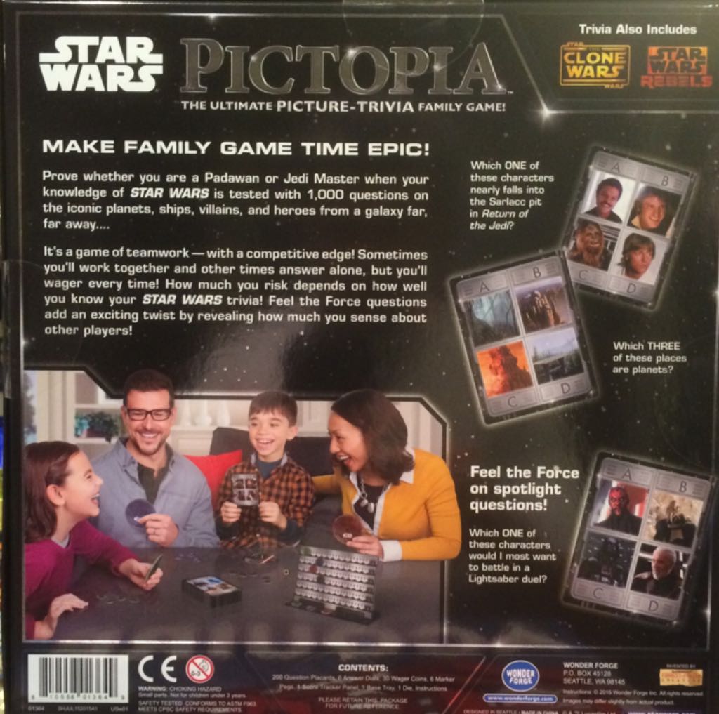 Pictopia Star Wars Edition  (2-6) board game collectible [Barcode 810558013649] - Main Image 2