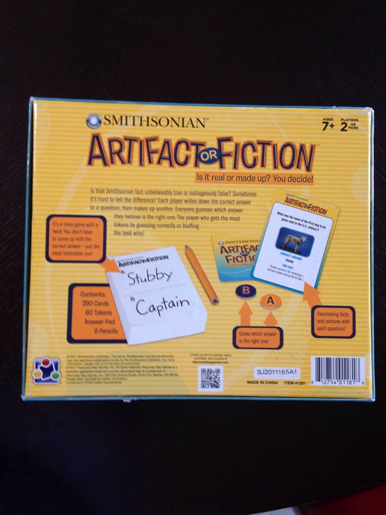 Artifact or Fiction  (2+) board game collectible [Barcode 812754011818] - Main Image 2
