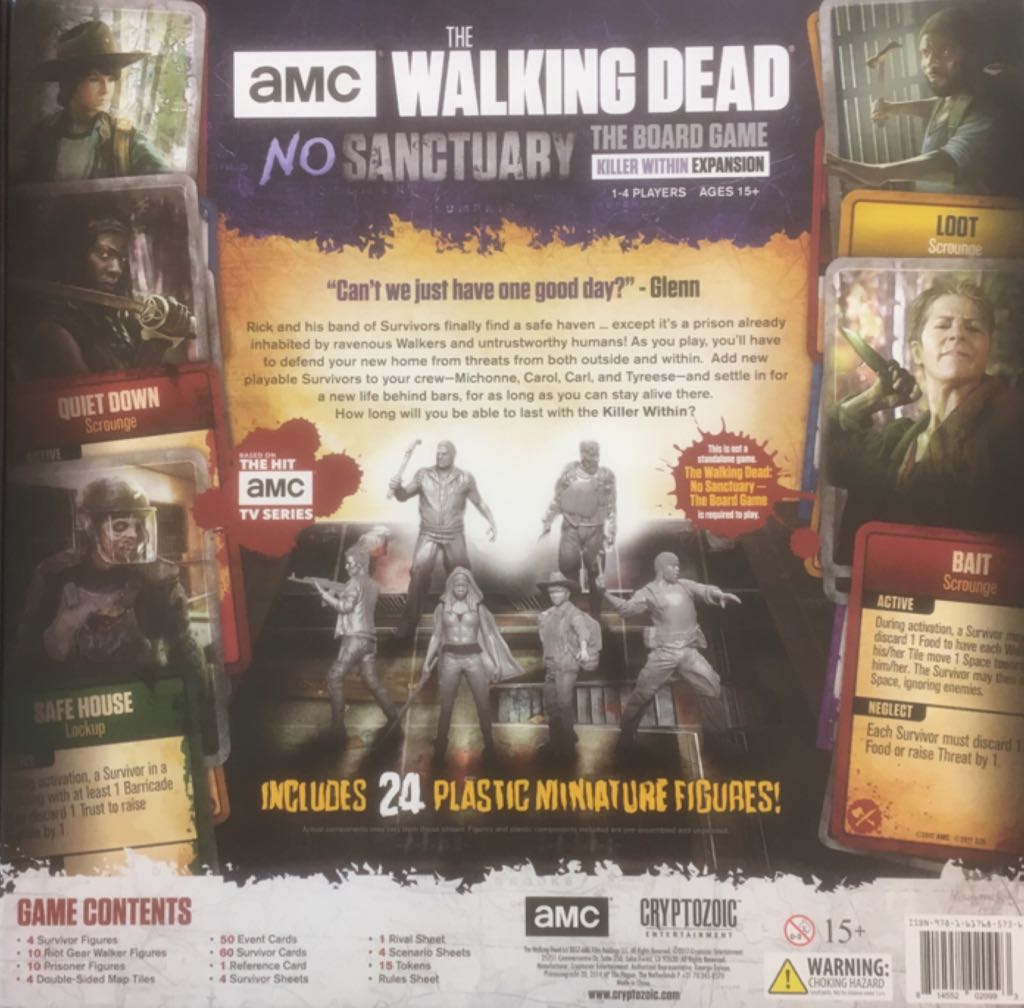 The Walking Dead AMC No Sanctuary Killer Within Expansion   (1 to 4) board game collectible [Barcode 814552020993] - Main Image 2