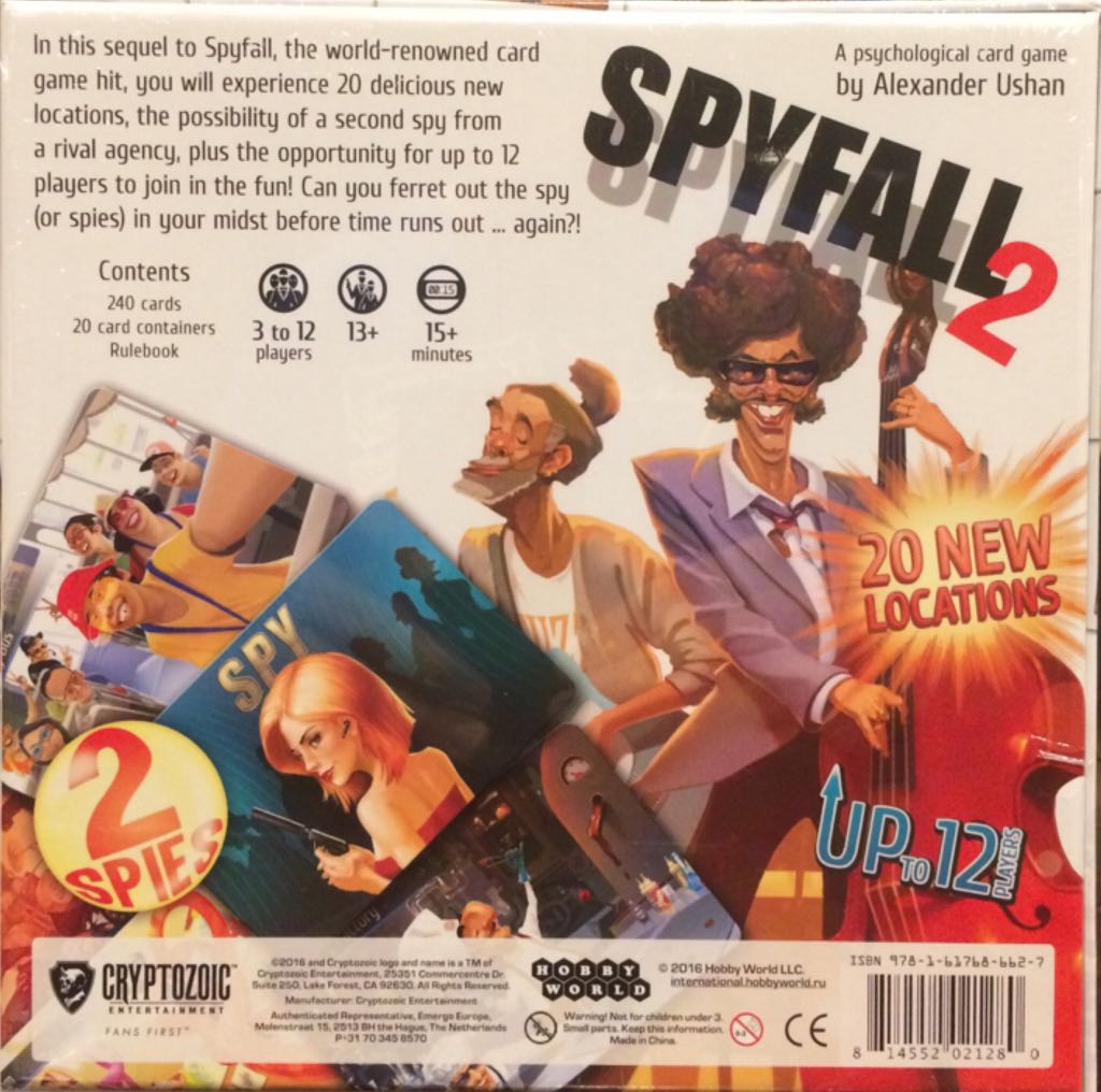 Spyfall 2  (3-12) board game collectible [Barcode 814552021280] - Main Image 2