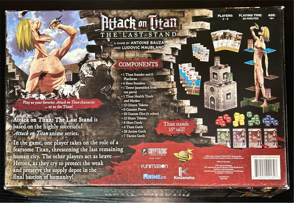 Attack On Titan: The Last Stand  (2-5) board game collectible [Barcode 814552021846] - Main Image 2